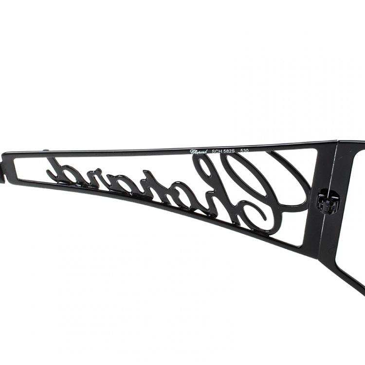Pre Owned Chopard Black/Purple Black Gradient SCH582S Rectangle Sunglasses