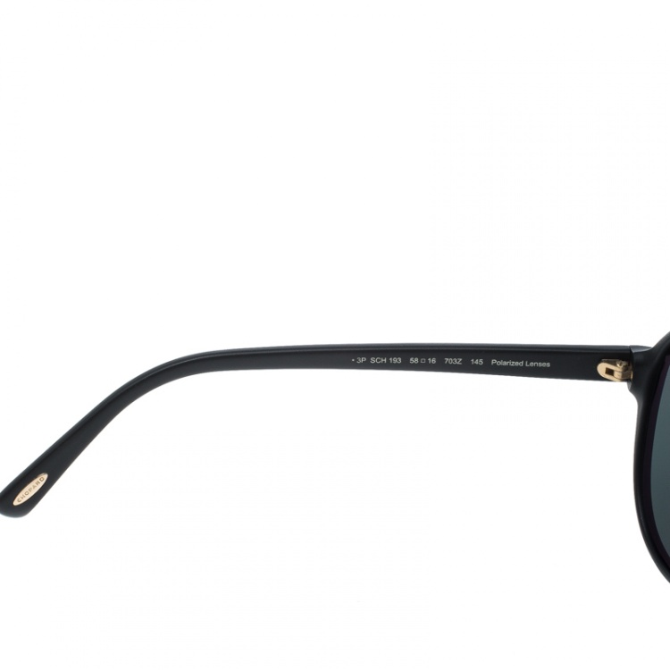 Pre Owned Chopard Black/Polarized SCH193 Aviator Sunglasses