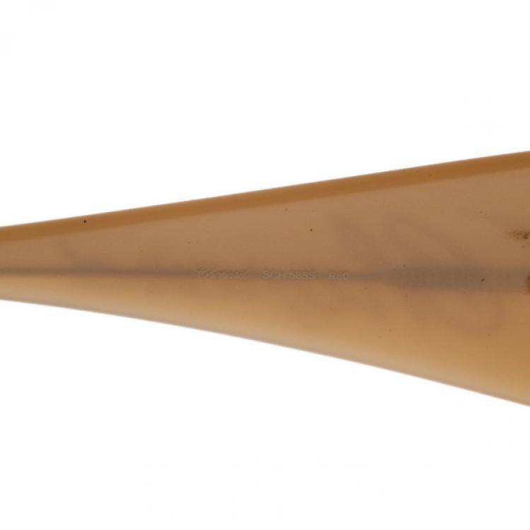 Pre Owned Chopard Brown Swarovski Crystal Embellished Sunglasses