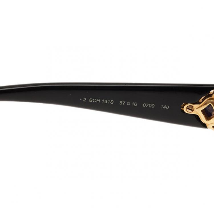 مملوكة مسبقًا Chopard Black SCH 131S 700 Square Sunglasses