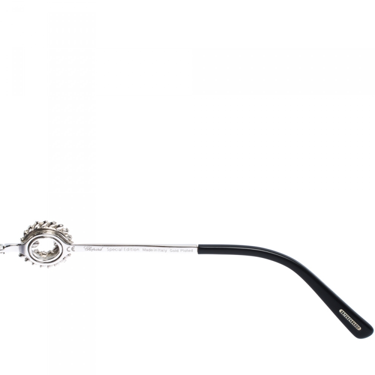 Pre Owned Chopard White Gold Plated/Blue Gradient SCHB21S Special Edition Sunglasses