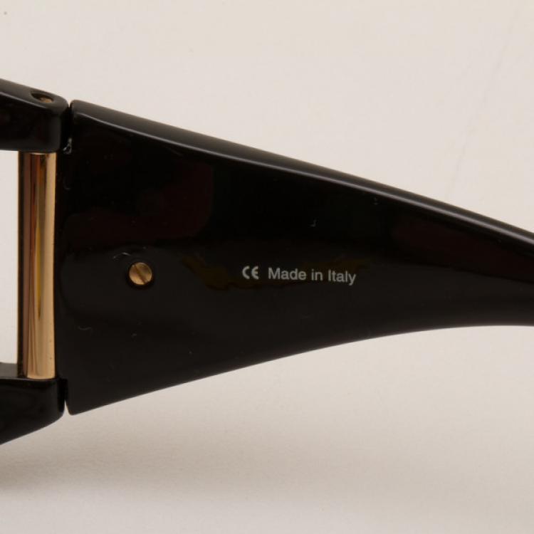 Pre Owned Chopard Black & Gold Embossed Sunglasses