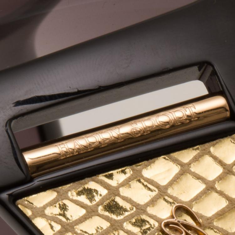 Pre Owned Chopard Black & Gold Embossed Sunglasses