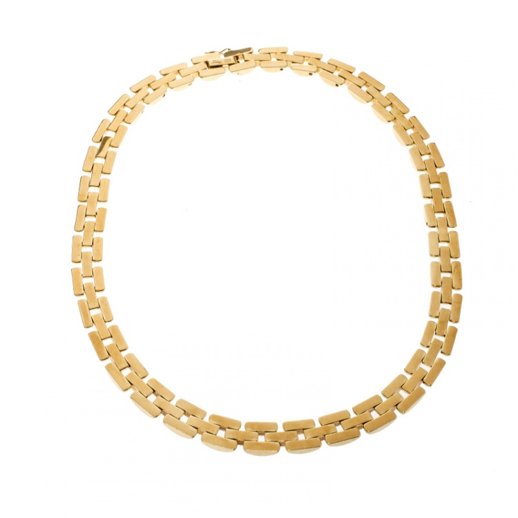 Pre Owned Chopard La Strada Diamond 18K Yellow Gold Chain Link Necklace