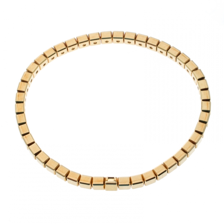 Pre Owned Chopard Ice Cube 18k Yellow Gold Bracelet 18cm