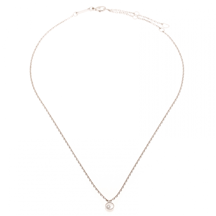 Pre Owned Chopard Happy Diamond Icons 18k White Gold Pendant Necklace