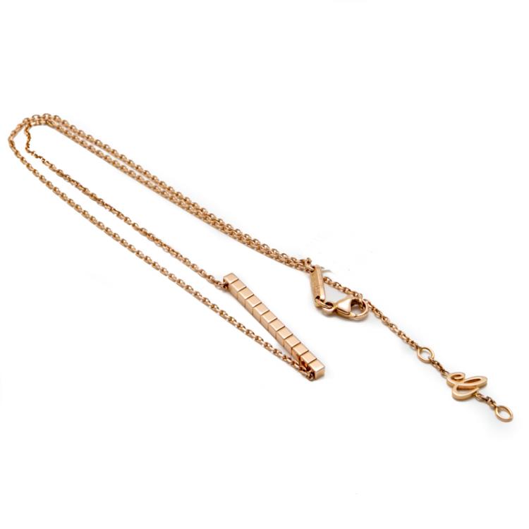 Pre Owned Chopard 18K Rose Gold Ice Cube Necklace