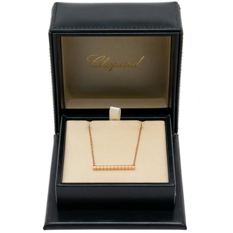 Pre Owned Chopard 18K Rose Gold Ice Cube Necklace