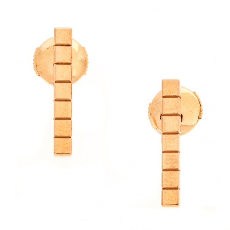Pre Owned Chopard Ice Cube 18K Rose Gold Stud Earring