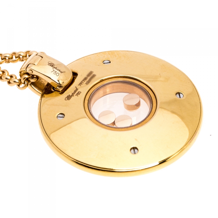 Pre Owned Chopard Chopardissimo Diamond 18K Rose Gold Pendant Necklace