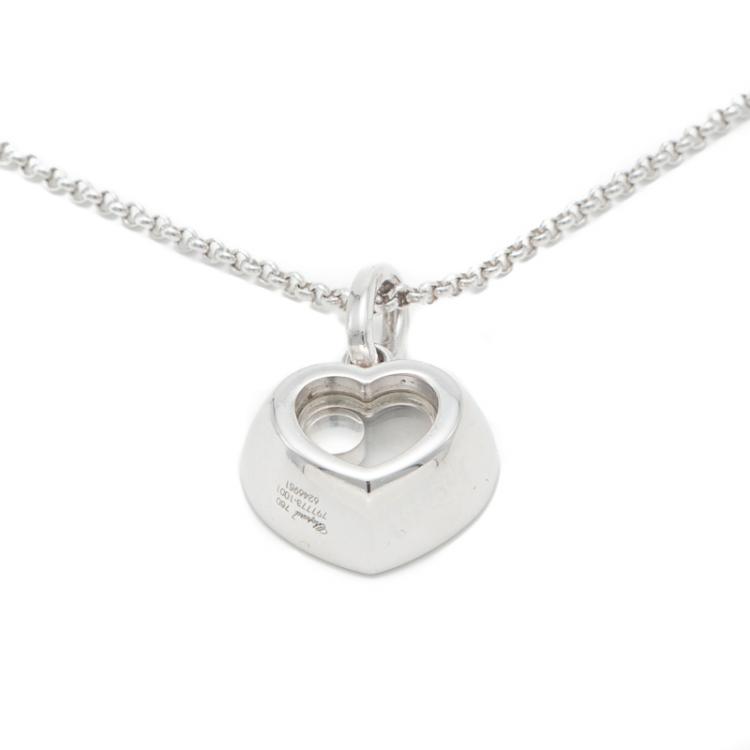 مملوكة مسبقًا Chopard White Gold Happy Diamond Icon Necklace