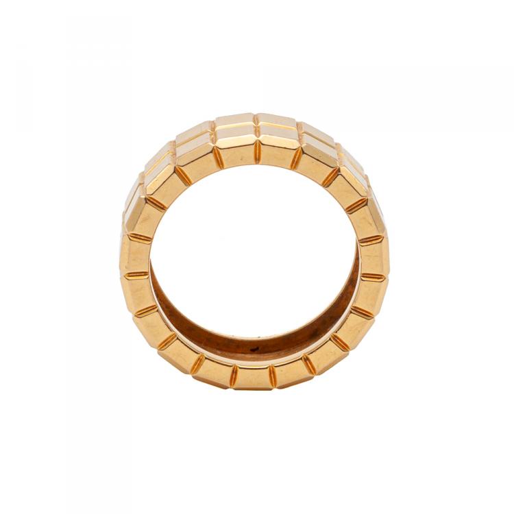 Pre Owned Chopard Ice Cube Rose Gold Ring Size 52