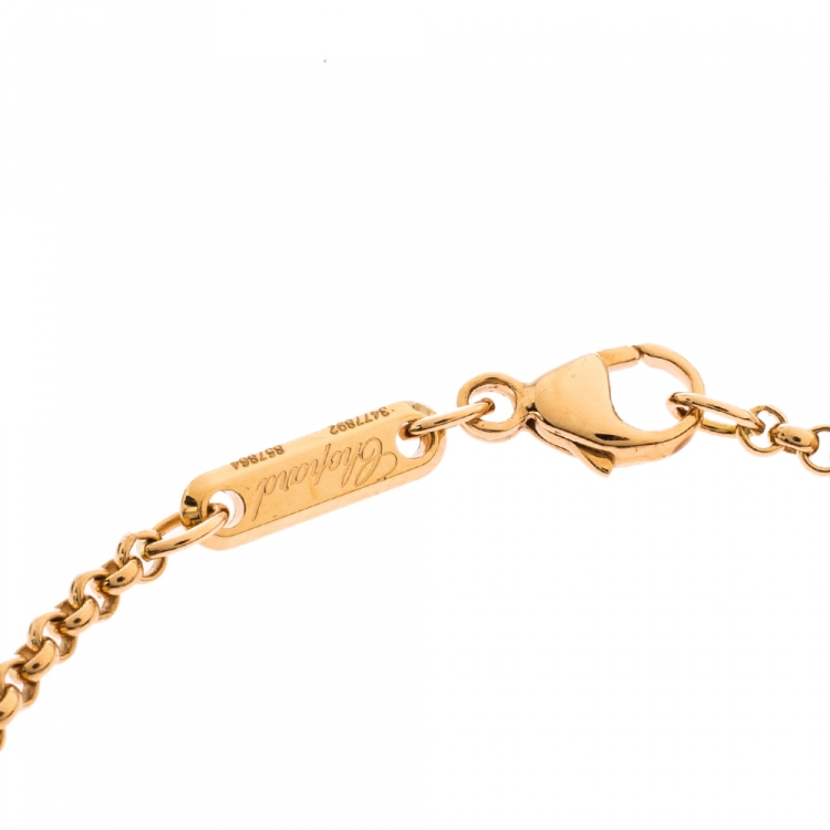Pre Owned Chopard Happy Diamond Good Luck Charm Hamsa Hand 18K Rose Gold Bracelet