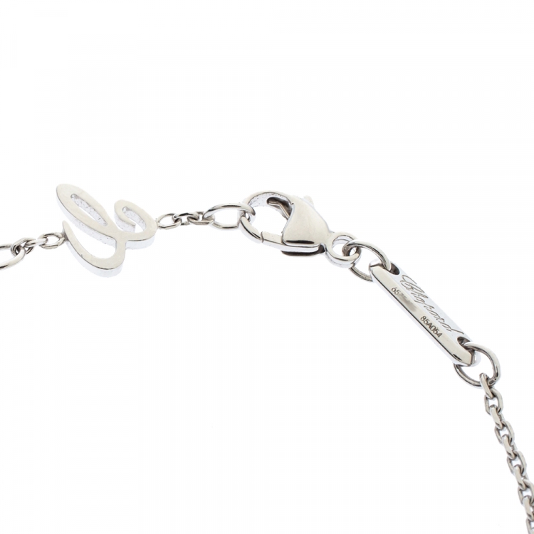 Pre Owned Chopard Happy Diamonds Icon Heart 18K White Gold Bracelet