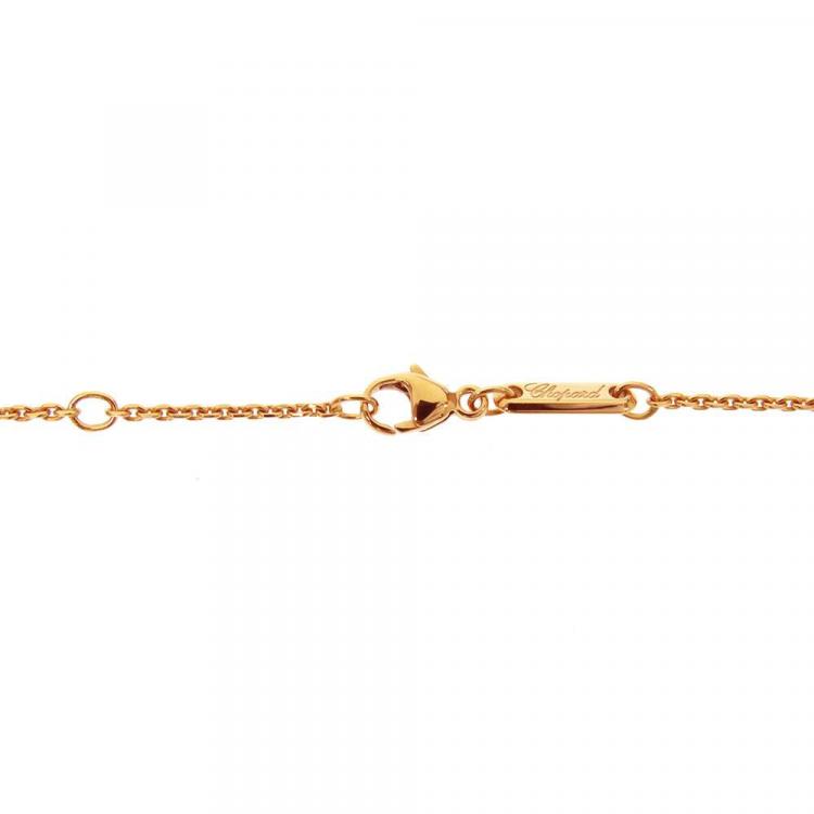Pre Owned Chopard Happy Diamonds Icon 18K Rose Gold Diamond Necklace