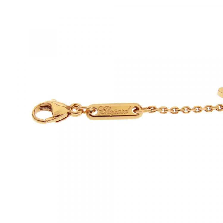 Pre Owned Chopard Happy Diamonds Icon 18K Rose Gold Diamond Necklace