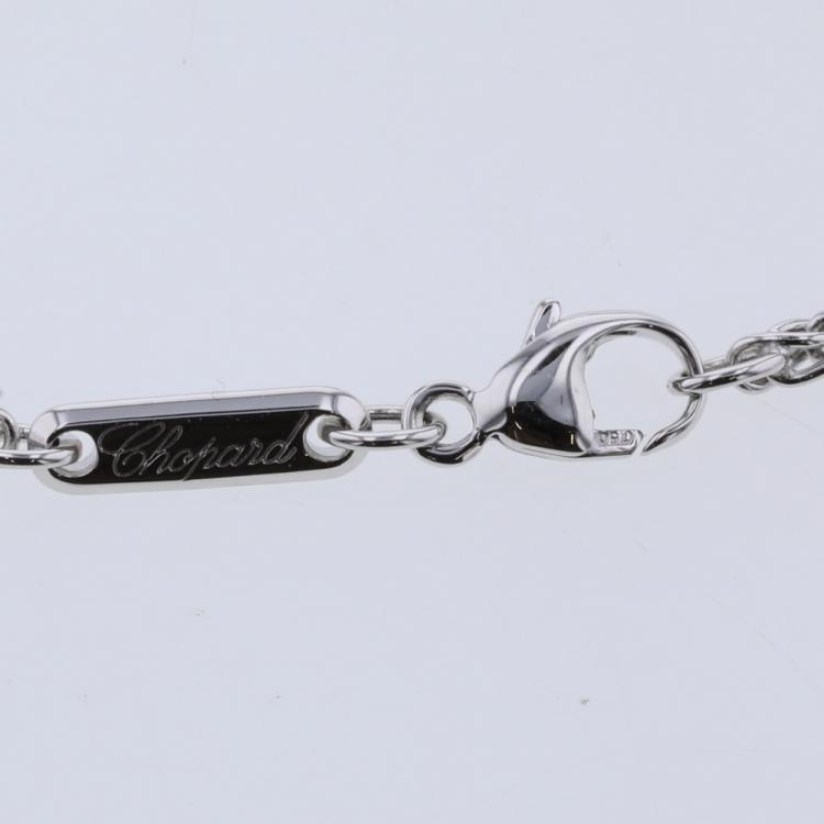 Pre Owned Chopard Happy Diamonds Icon 18K White Gold Diamond Necklace