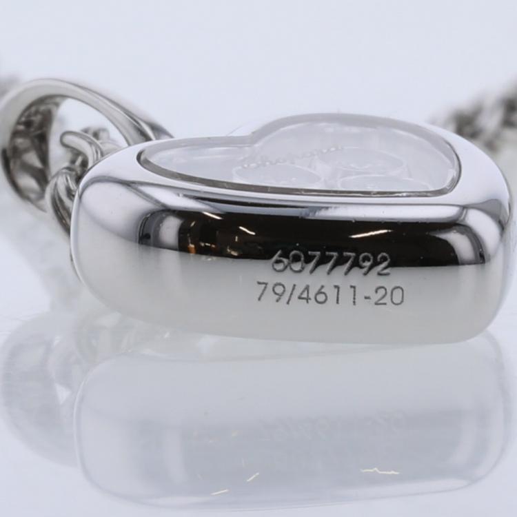 Pre Owned Chopard Happy Diamonds Icon 18K White Gold Diamond Necklace
