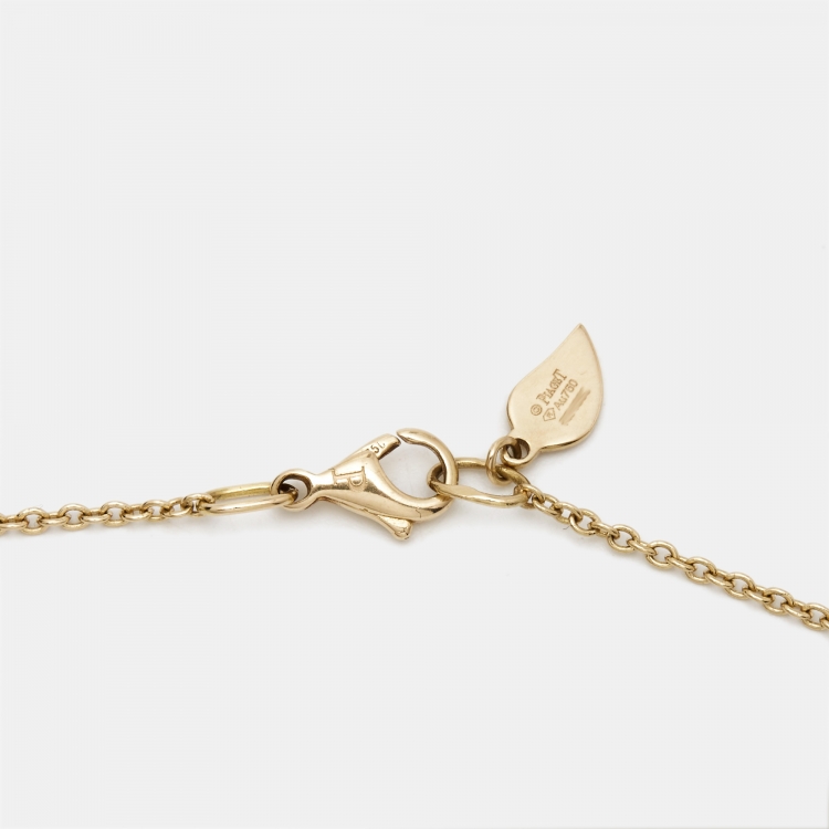 Pre Owned Piaget Rose Diamond 18k Rose Gold Pendant Necklace