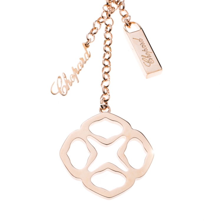 Pre Owned Chopard Imperiale Icon Rose Gold Finish Key Ring / Bag Charm