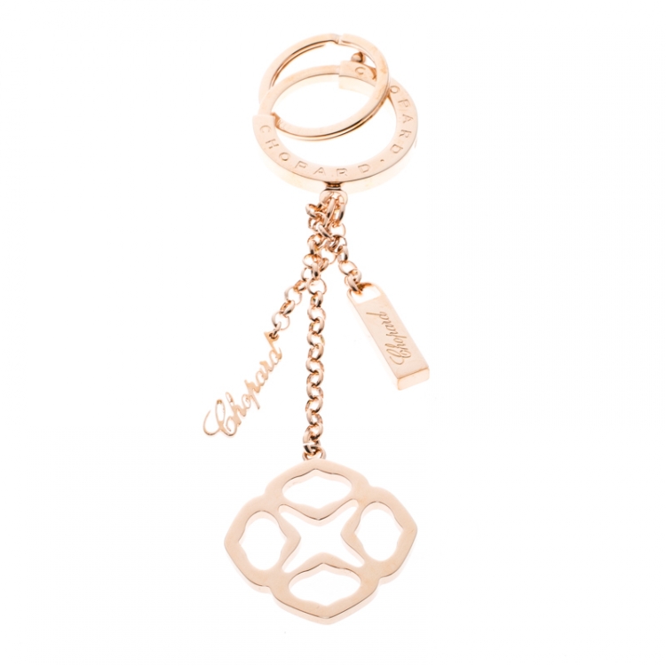Pre Owned Chopard Imperiale Icon Rose Gold Finish Key Ring / Bag Charm