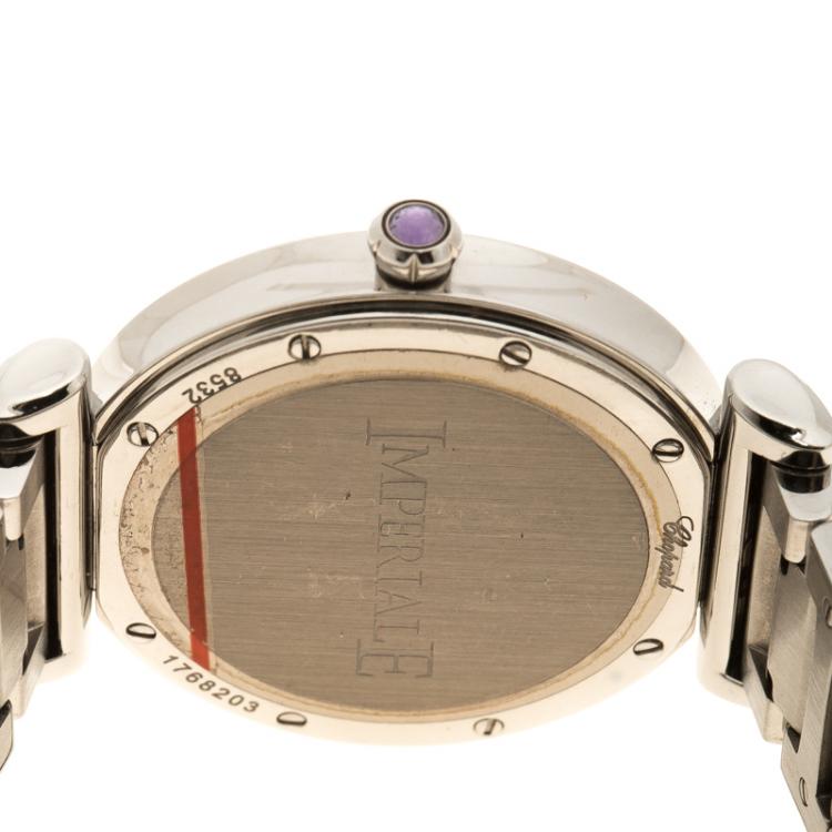 Pre Owned Chopard Silver Stainless Steel Imperiale 388532-3002 Women's Wristwatch 36 mm