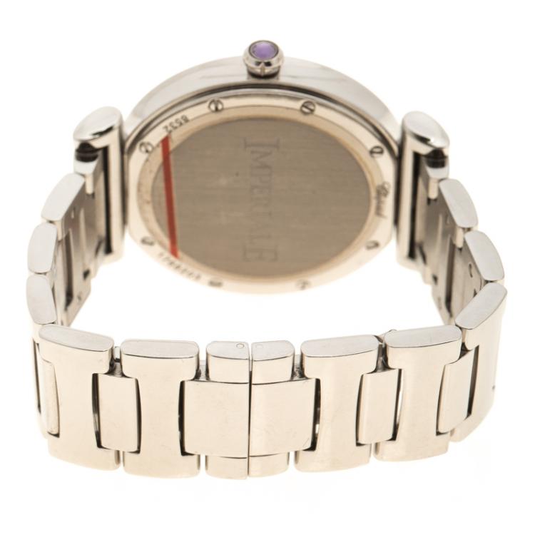 Pre Owned Chopard Silver Stainless Steel Imperiale 388532-3002 Women's Wristwatch 36 mm