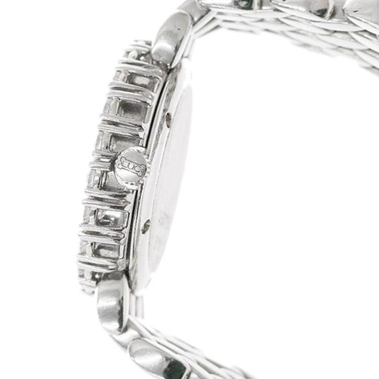 Pre Owned Chopard Mother of Pearl 18K White Gold Diamond Women's Wristwatch 23MM