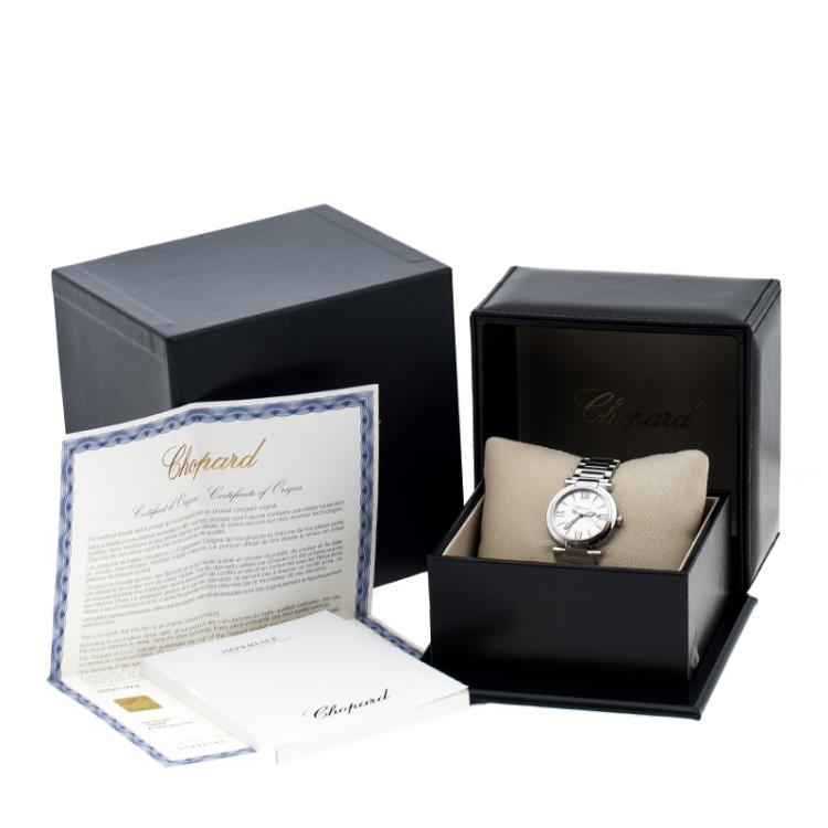 Pre Owned Chopard Silver Stainless Steel Imperiale 8541 Women's Wristwatch 28 mm