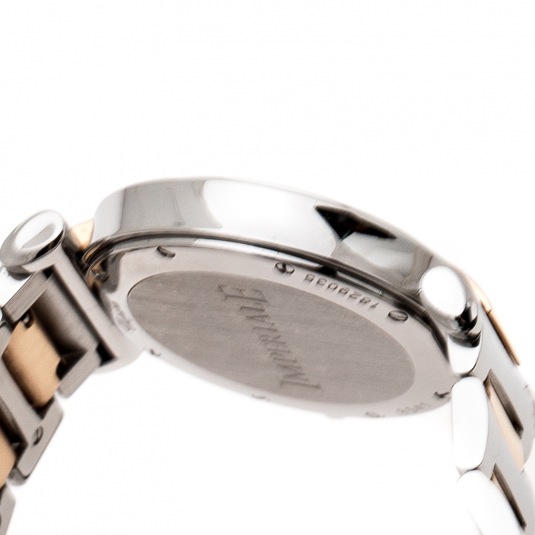 Pre Owned Chopard Mother of Pearl 18K Rose Gold Stainless Steel Diamond Imperiale 388541-6004 Women's Wristwatch 28 mm