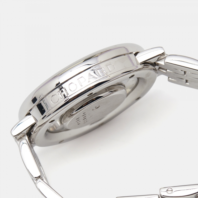 Pre Owned Chopard White 18k White Gold Diamond Happy Diamonds 4169 Women's Wristwatch 31 mm