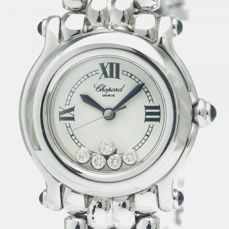 Chopard White Stainless Steel Happy Sport 27 8250 23 Quartz