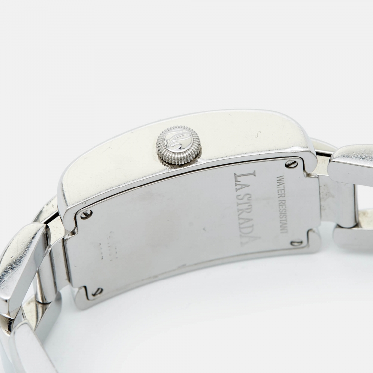 Pre Owned Chopard White Stainless Steel Diamond La Strada 41/8415 Women's Wristwatch 23.50 mm