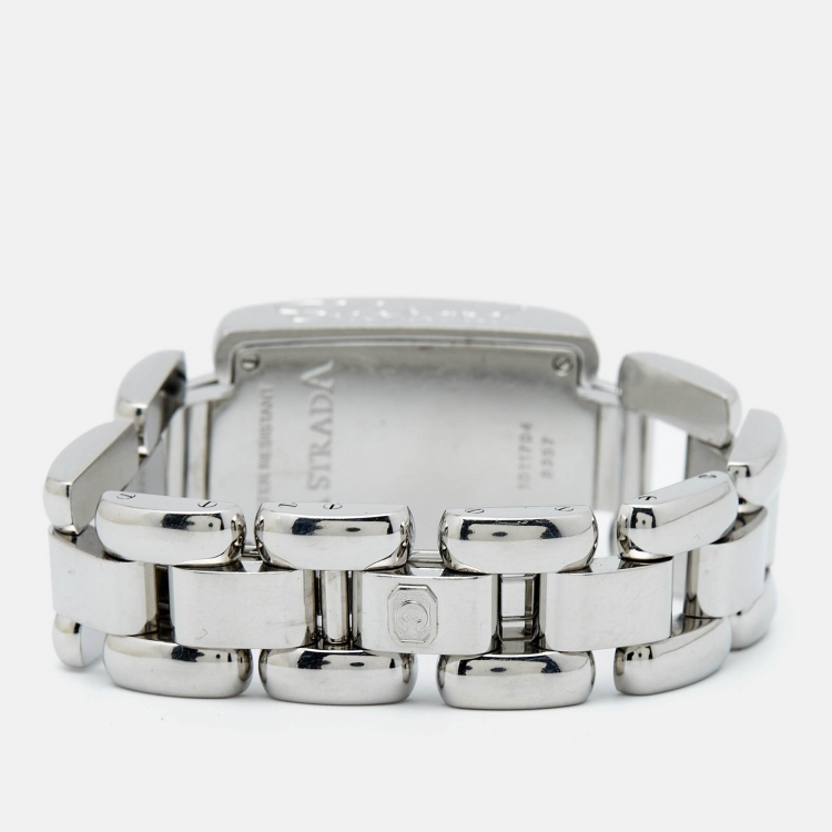 Pre Owned Chopard White Stainless Steel Diamond La Strada 41/8415 Women's Wristwatch 23.50 mm