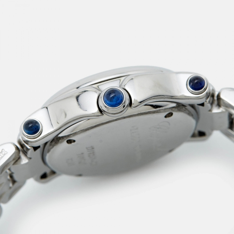 مملوكة مسبقًا Chopard White Diamond Stainless Steel Happy Sport 27/8250-23 Women's Wristwatch 26 mm