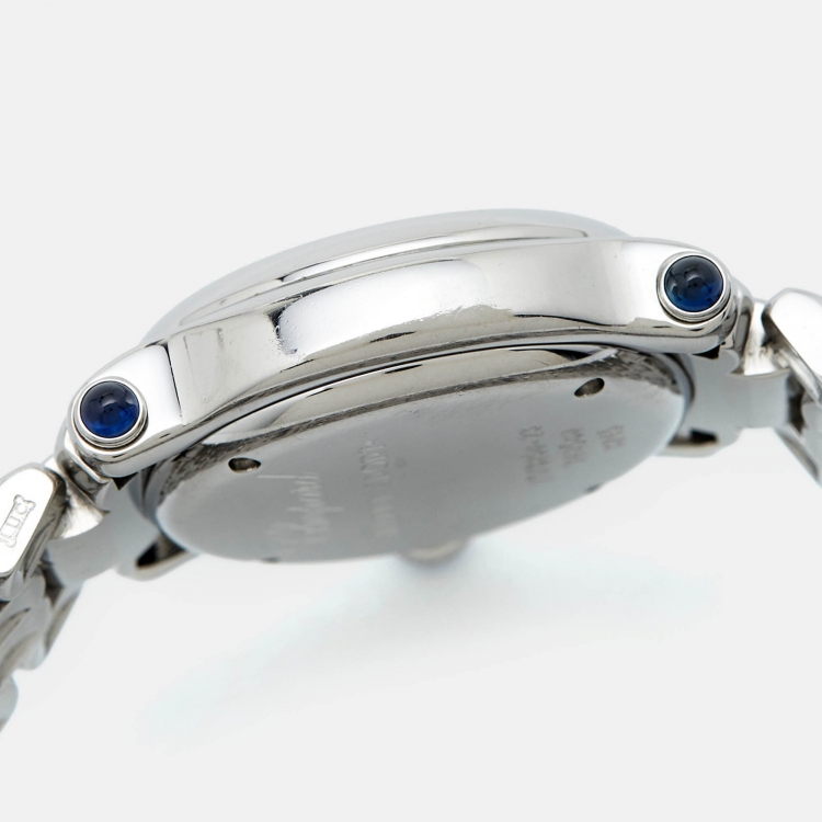 مملوكة مسبقًا Chopard White Diamond Stainless Steel Happy Sport 27/8250-23 Women's Wristwatch 26 mm