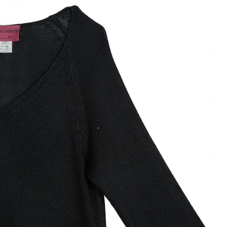 مملوكة مسبقًا Christian Lacroix Knit Mesh Sweater M