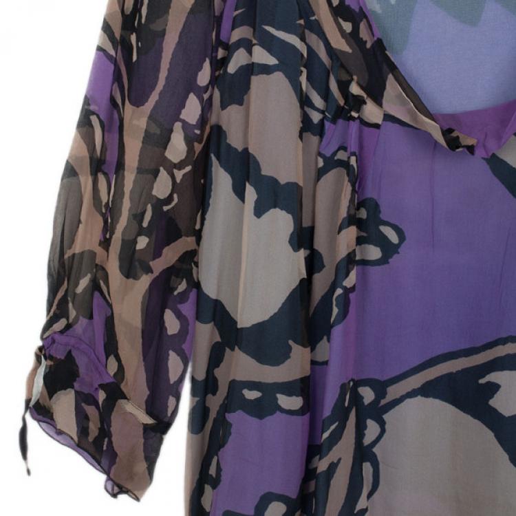 مملوكة مسبقًا Christian Lacroix Multicolored Silk Blouse M