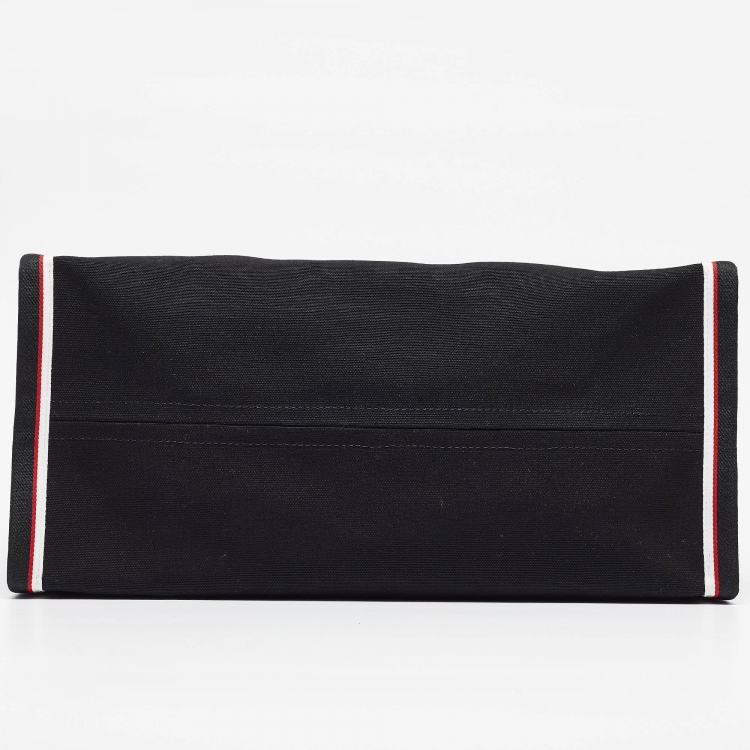 Pre Owned Christian Louboutin Black Canvas Large Nastroloubi Fique À Vontade Tote
