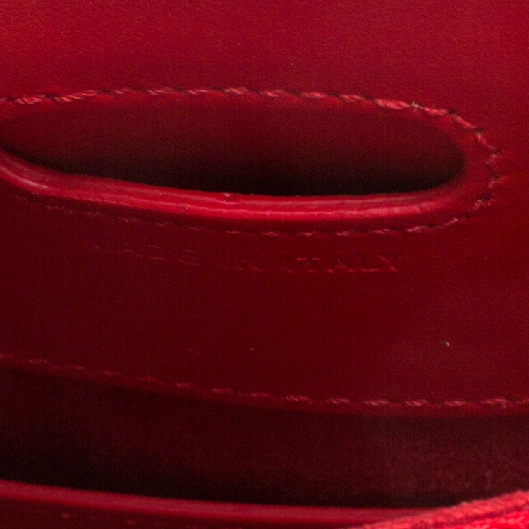 Pre Owned Christian Louboutin Red Leather Paloma Medium Tote