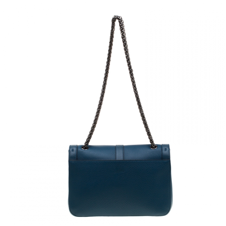 مملوكة مسبقًا Christian Louboutin Blue Leather Sweet Charity Shoulder Bag