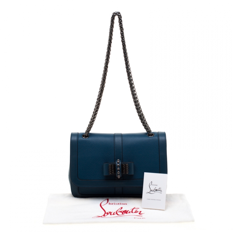 مملوكة مسبقًا Christian Louboutin Blue Leather Sweet Charity Shoulder Bag