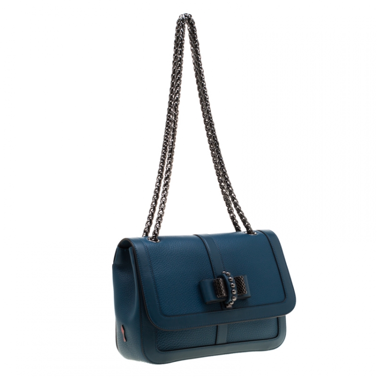 مملوكة مسبقًا Christian Louboutin Blue Leather Sweet Charity Shoulder Bag