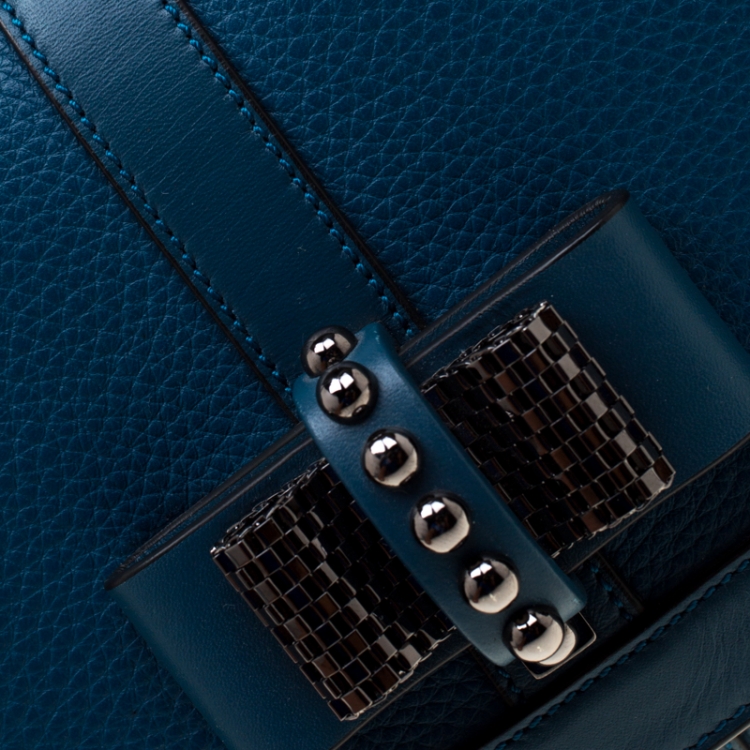 مملوكة مسبقًا Christian Louboutin Blue Leather Sweet Charity Shoulder Bag