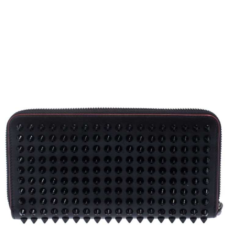 Pre Owned Christian Louboutin Black Spiked Panettone Wallet