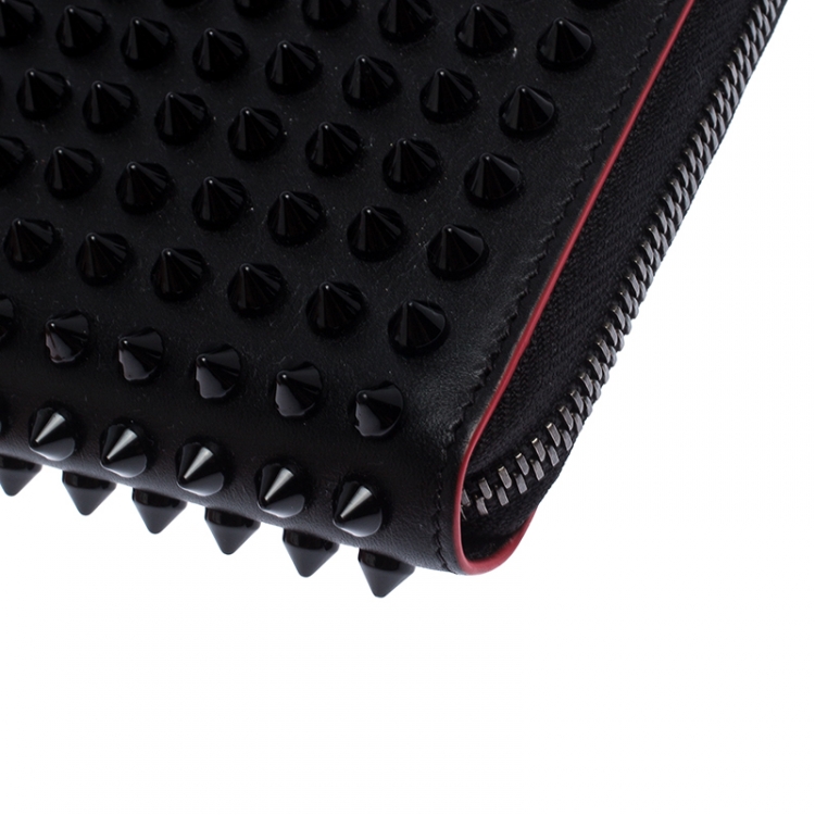 Pre Owned Christian Louboutin Black Spiked Panettone Wallet