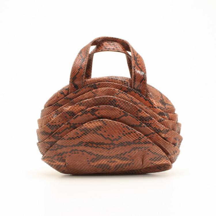 Pre Owned  Christian Louboutin Python Layered Hobo