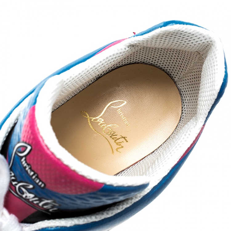 مملوكة مسبقًا Christian Louboutin Multicolor Leather and Mesh Boltina Trainer Booties Size 40