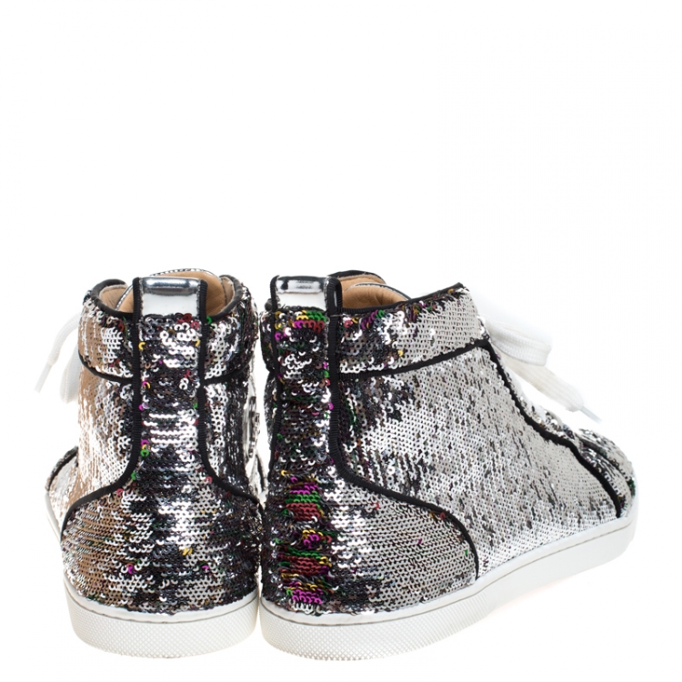 silver sparkly high tops