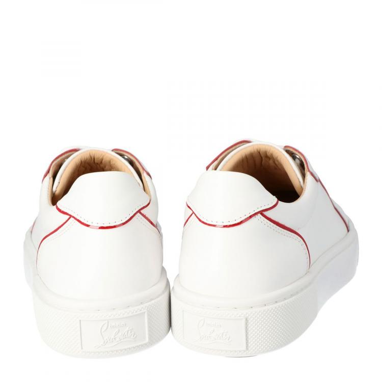 Pre Owned Christian Louboutin White Leather Vieirissima Sneakers Size 36